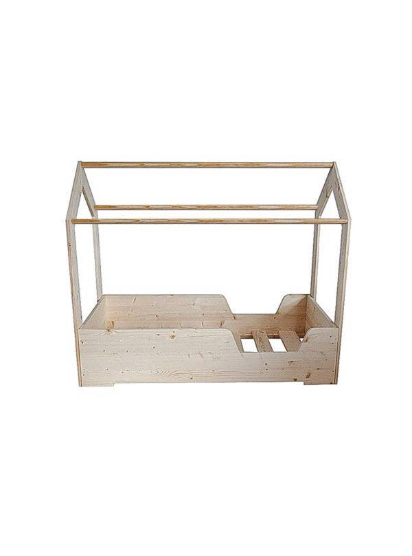 lit cabane montessori avec barrières intégrées