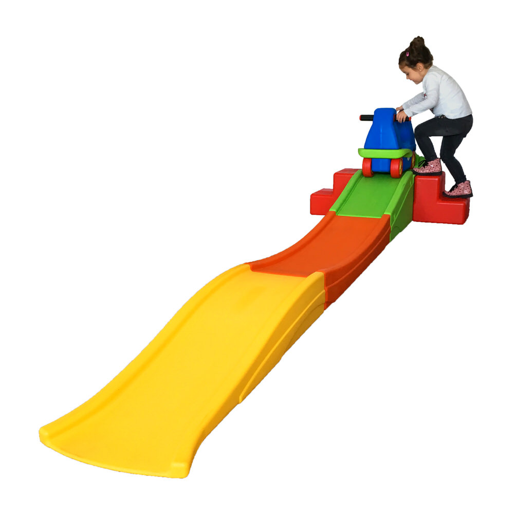 Step2 Roller Coaster Up & Down Anniversary Edition, Montagnes Russes /  Toboggan pour Enfant, Jouet avec porteur Auto / Voiture