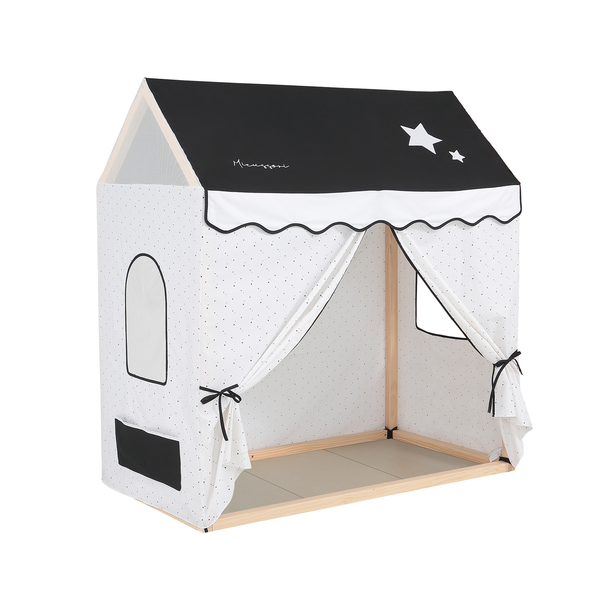 Lit cabane Tipi House avec Tente de lit et système Led Claire Micuna