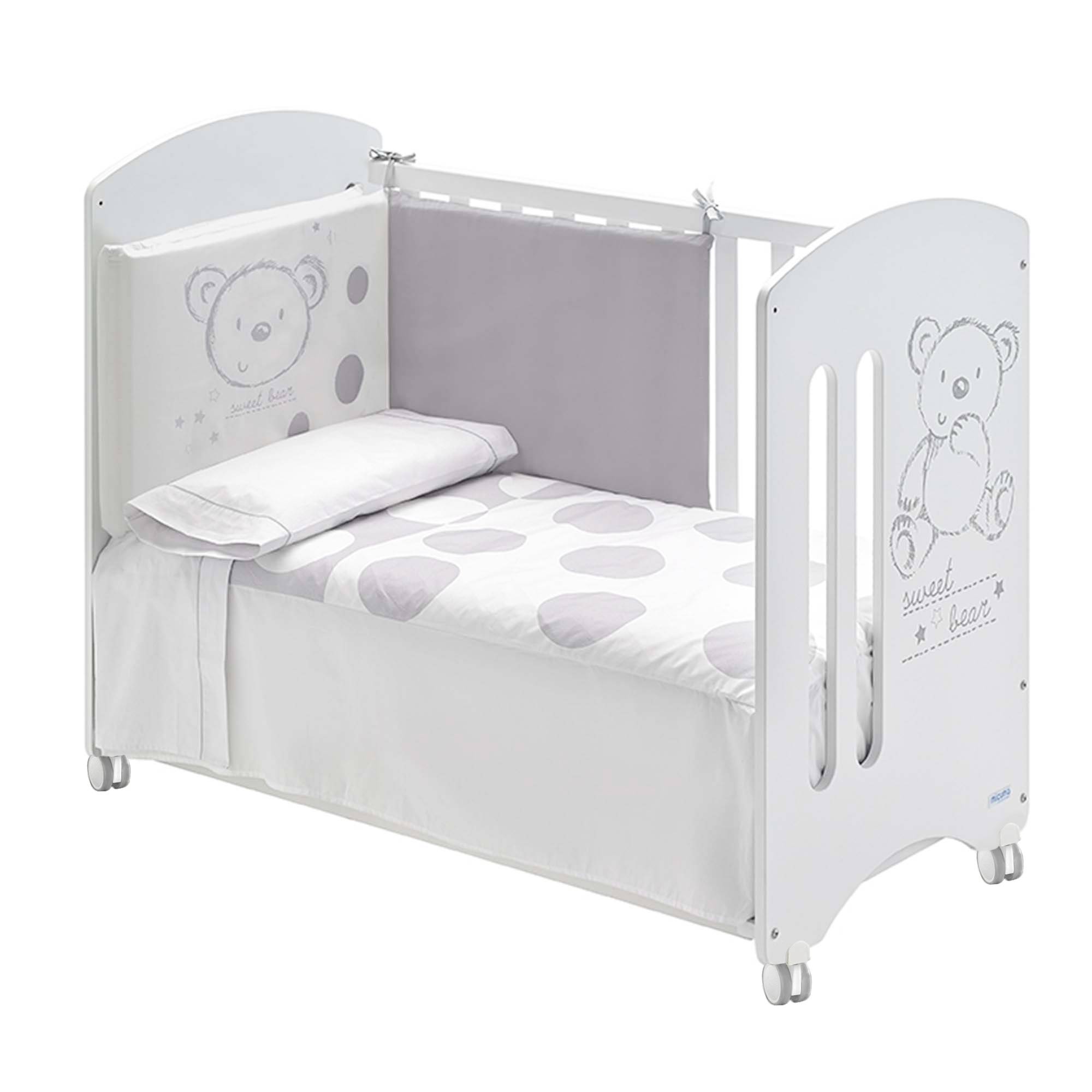 2 lits bébé 60x120 cm Copito avec le kit jumeaux complet Micuna