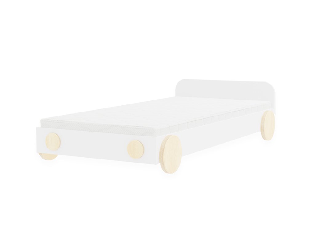 Lit voiture de course interactif pour enfant Currus Bois Blanc et