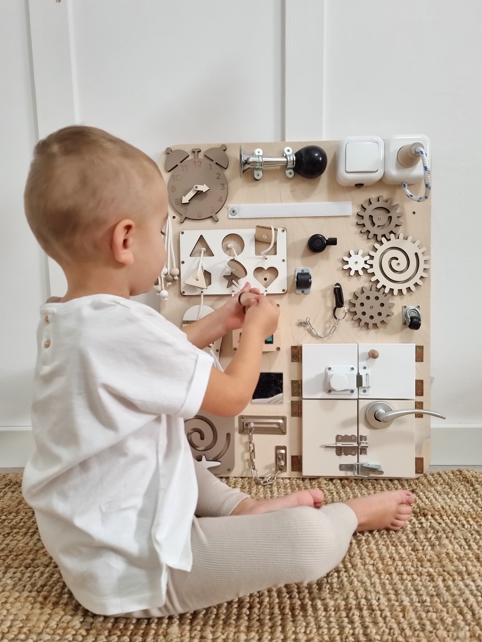 Woobiboo Planche d'Activités Montessori - Naturel - Mes premiers